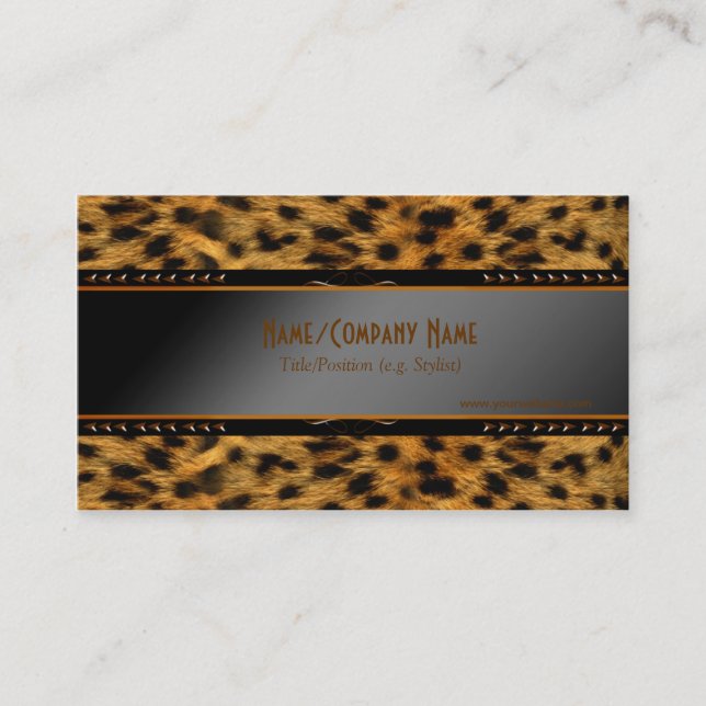 Leopard Skin Business Card (Front)