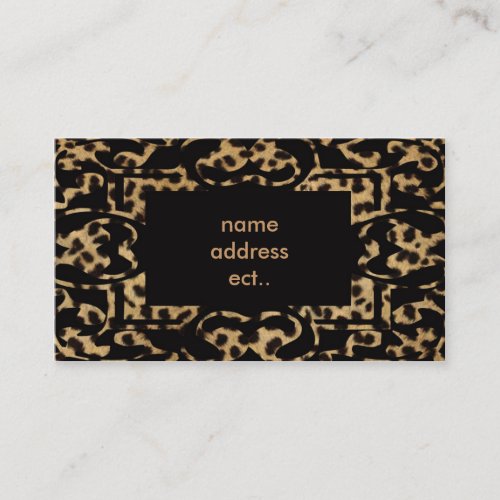 leopard skin  business card