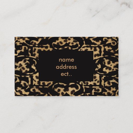 Customizable leopard skin  business card