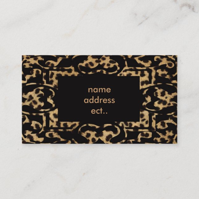 leopard skin  business card (Front)