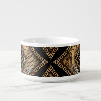 Leopard Skin & Chain Jewelry Bowl