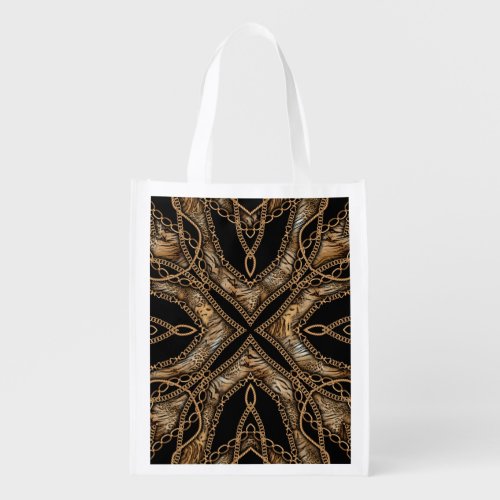 Leopard Skin  Chain Jewelry Grocery Bag