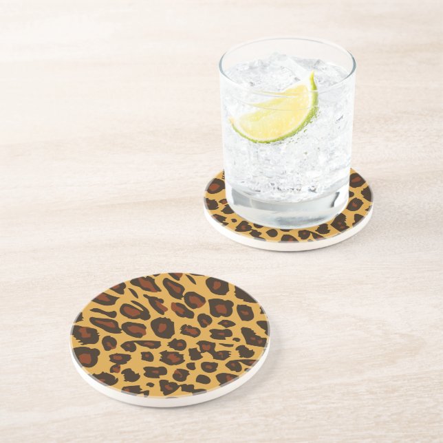 Leopard Skin Drink Coaster (Side)