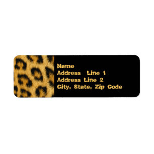 Leopard Skin, Fur, Hair Print Label