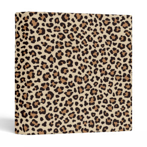 Leopard Skin Fur Pattern 3 Ring Binder