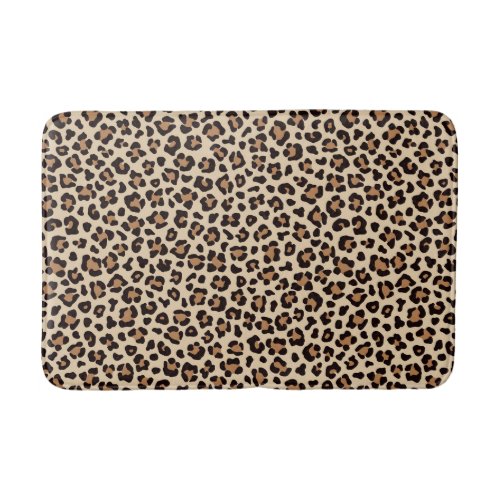 Leopard Skin Fur Pattern Bath Mat