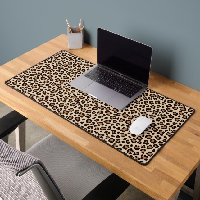 Leopard Skin Fur Pattern Desk Mat (Office 2)