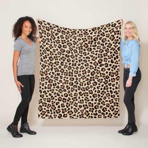 Leopard Skin Fur Pattern Fleece Blanket