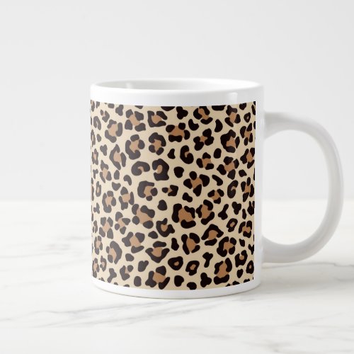 Leopard Skin Fur Pattern Giant Coffee Mug