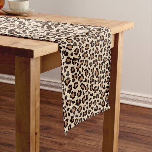 Leopard Skin Fur Pattern Medium Table Runner