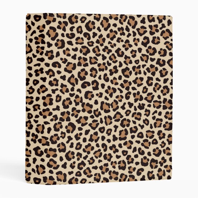 Leopard Skin Fur Pattern Mini Binder (Front/Spine)