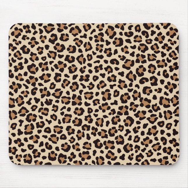Leopard Skin Fur Pattern Mouse Pad (Front)