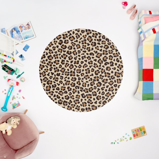 Leopard Skin Fur Pattern Outdoor Rug (Insitu (Babyroom))