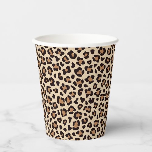 Leopard Skin Fur Pattern Paper Cups