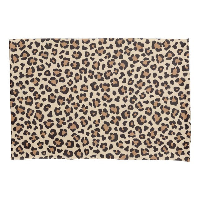 Leopard Skin Fur Pattern Pillow Case (Front-Left)