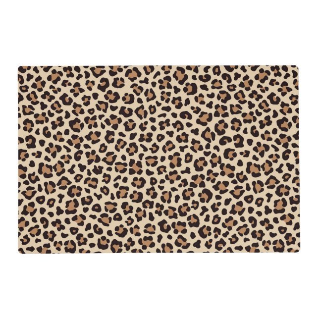 Leopard Skin Fur Pattern Placemat (Front)