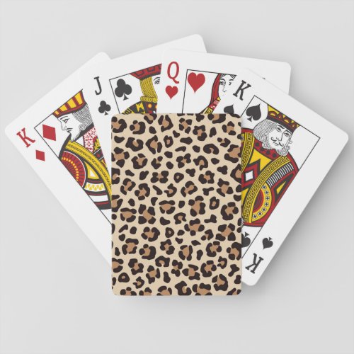 Leopard Skin Fur Pattern Playing Cards