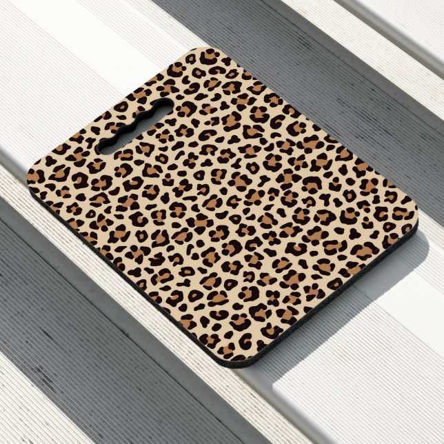 Leopard Skin Fur Pattern Seat Cushion (In Situ)