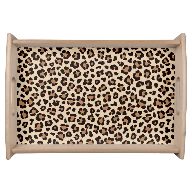 Leopard Skin Fur Pattern Serving Tray (Front)
