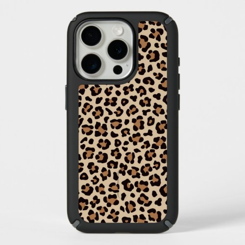 Leopard Skin Fur Pattern iPhone 15 Pro Case