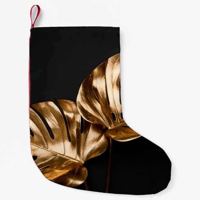 Leopard skin illustration seamless pattern fabric  small christmas stocking (Front)