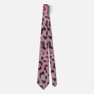 Leopard Skin in Pink Rose Neck Tie