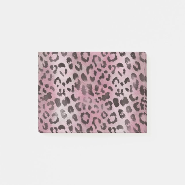 Leopard Skin in Pink Rose Post-it Notes (Front)