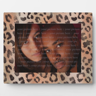 Leopard Skin in Tangerine Apricot Plaque