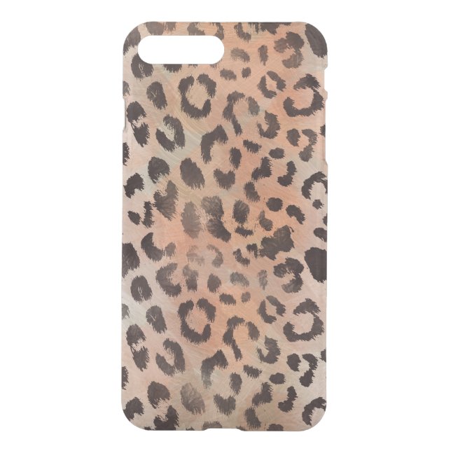 Leopard Skin in Tangerine Apricot Uncommon iPhone Case (Back)