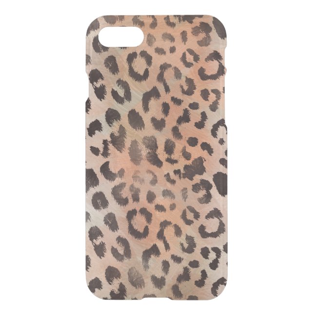 Leopard Skin in Tangerine Apricot Uncommon iPhone Case (Back)