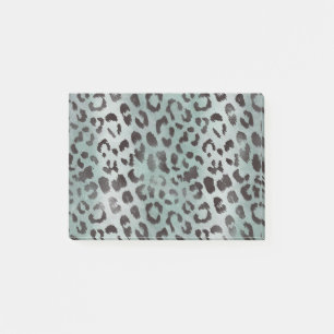 Leopard Skin in Tangerine Blue Sea Post-it Notes