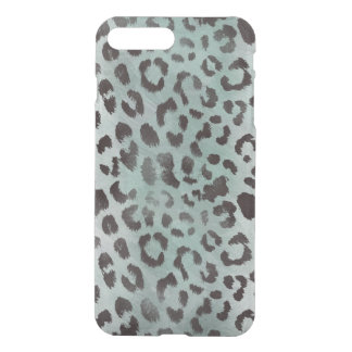 Leopard Skin in Tangerine Blue Sea iPhone 8 Plus/7 Plus Case
