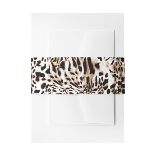 Leopard skin invitation belly band