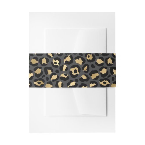 Leopard skin invitation belly band