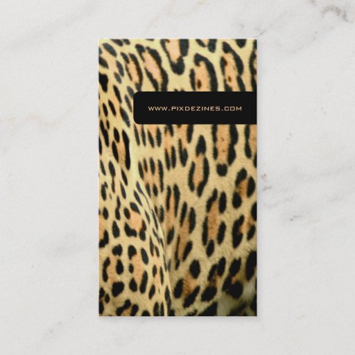 Customizable Leopard skin, life animal business cards