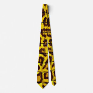 Leopard skin neck tie