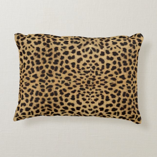 Leopard Skin Pattern Accent Pillow (Back)