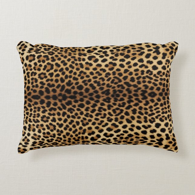 Leopard Skin Pattern Accent Pillow (Front)