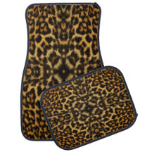 Leopard skin pattern car mats