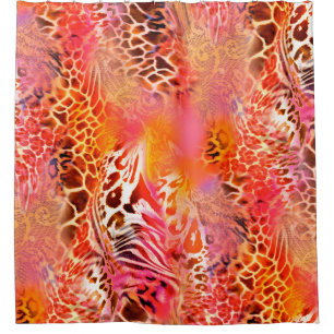 leopard skin pattern fabric leopard,abstract,anima shower curtain