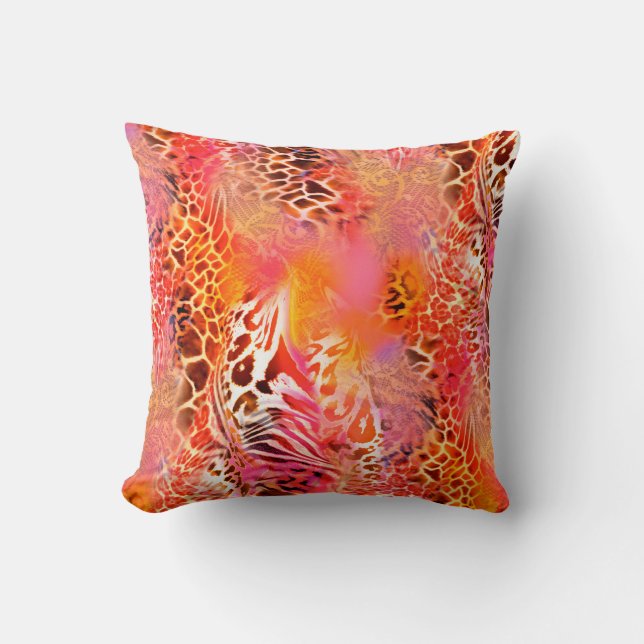 leopard skin pattern fabric leopard,abstract,anima throw pillow (Front)