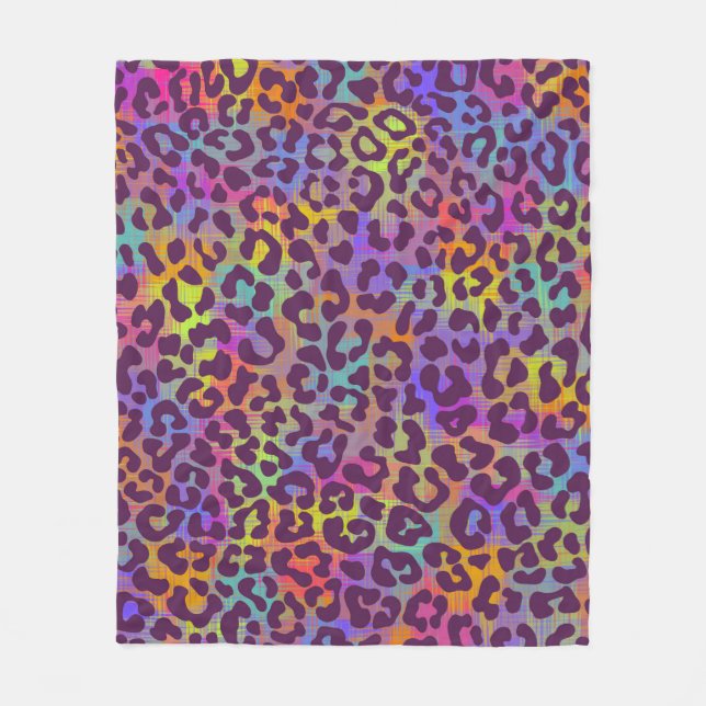 Leopard skin pattern. Repeating seamless animal ba Fleece Blanket (Front)