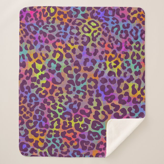 Leopard skin pattern. Repeating seamless animal ba Sherpa Blanket (Front)
