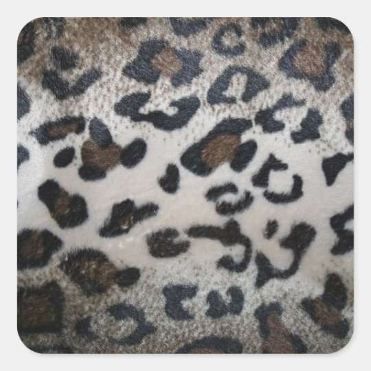 Leopard skin pattern square sticker