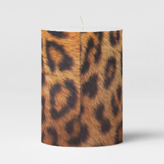 Leopard Skin Pillar Candle