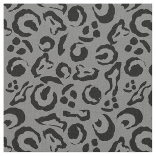 Leopard Skin Print Back Gray Camouflage Fabric