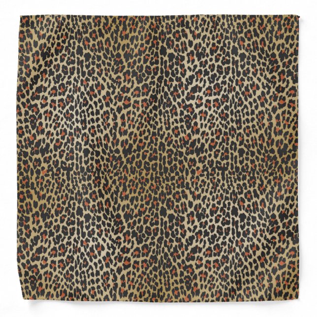 Leopard Skin Print Bandana (Front)