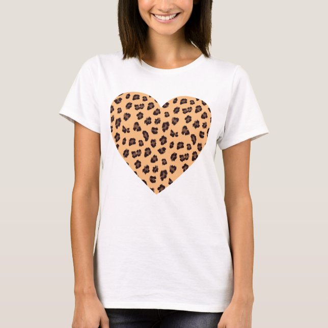 Leopard skin print pattern T-Shirt (Front)