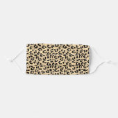 Leopard Skin Print Sepia Adult Cloth Face Mask (Front, Folded)