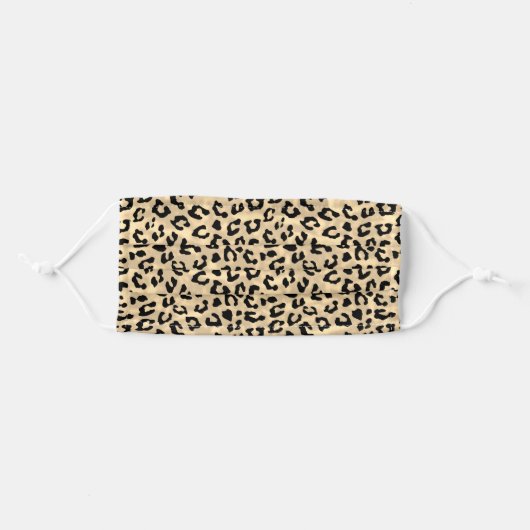 Leopard Skin Print Sepia Adult Cloth Face Mask (Front, Folded)
